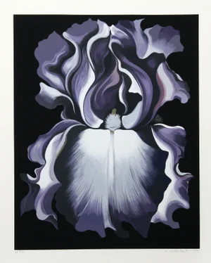 Lowell B Nesbitt 'White and Violet Iris' Serigraph