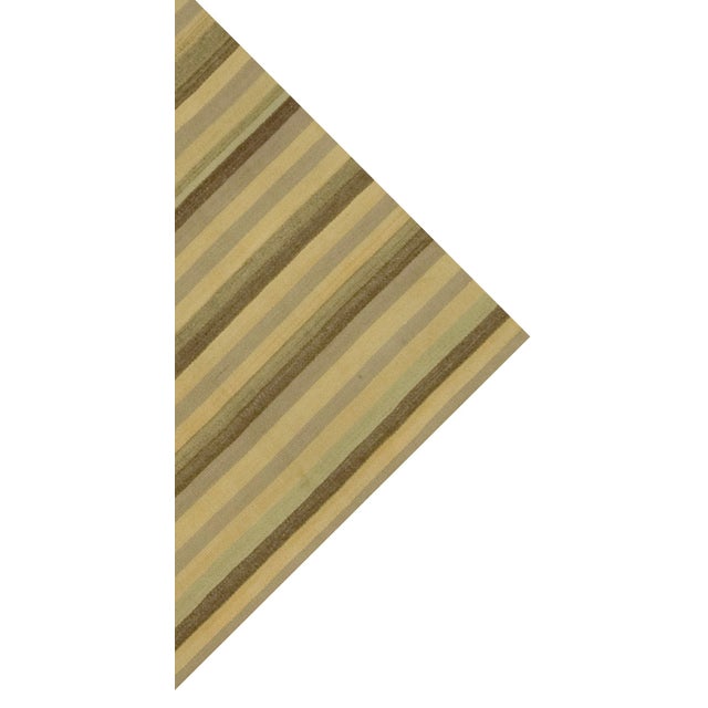 Modern Vintage Tan Turkish Kilim Runner Rug 4ft 6in X 10ft 2in For Sale - Image 3 of 8