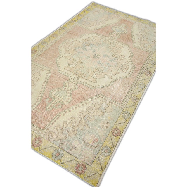 1960s 1960s Vintage Pink Rug For Sale - Image 5 of 7