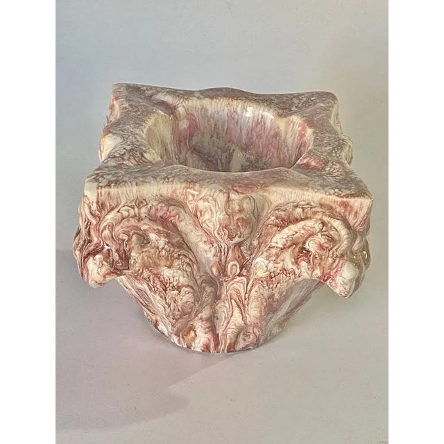 Hollywood Regency Hollywood Regency Vide Poche Pink color Ceramic Ashtray, Italy, 1960s For Sale - Image 3 of 9