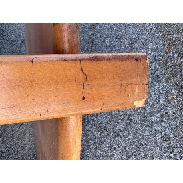 Wood Vintage 1950s Russel Wright American Modern for Conant Ball Maple Wood Round Side Table For Sale - Image 7 of 8