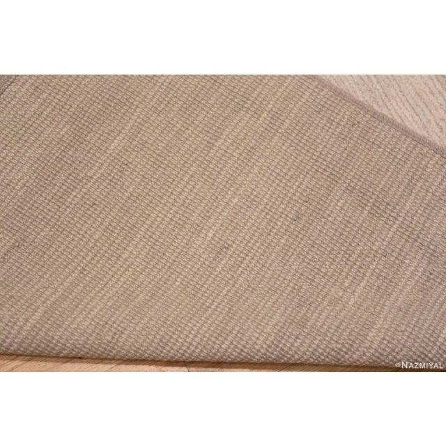 Textile Nazmiyal Collection Solid Minimalist Cream Color Modern Area Rug For Sale - Image 7 of 7