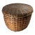 19th Century Native American Northeast Indian Polychrome Covered Splint Basket For Sale