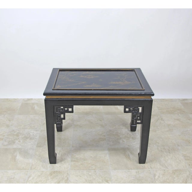 Chinoiserie Gilded Chinoiserie Style Side Table For Sale - Image 3 of 13