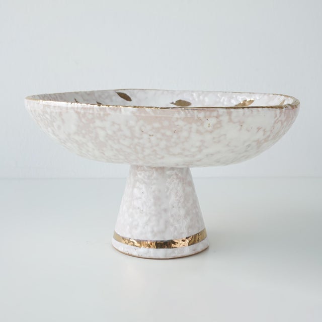 Aldo Londi 1960s Aldo Londi Bitossi "Feather Plume" Pedestal Bowl For Sale - Image 4 of 13