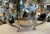 Pair of Silver Plate Lotus Stylized 3 Arm Candleabras For Sale - Image 4 of 7