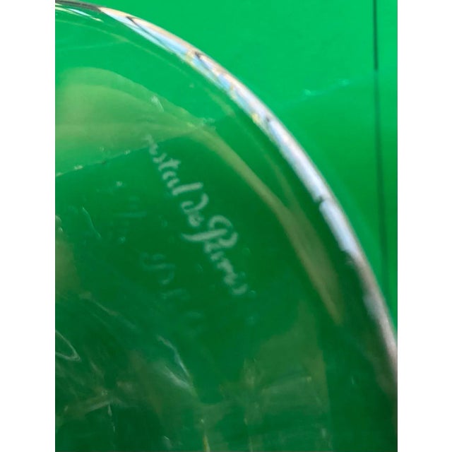 Vintage Clear Cut Crystal "Cristal De Paris" Wine Glasses- Set of 3 For Sale - Image 4 of 6