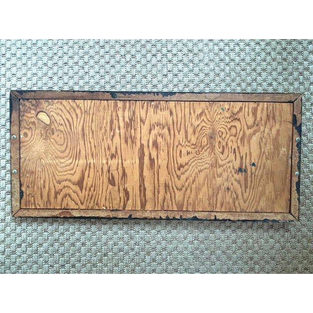 Wood Mid 20th Century Folk Art Hand Painted Floral Tray For Sale - Image 7 of 8