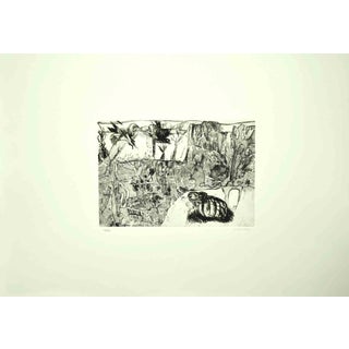 Bruno Cassinari, Colline a Gropparello, 1964, Etching For Sale