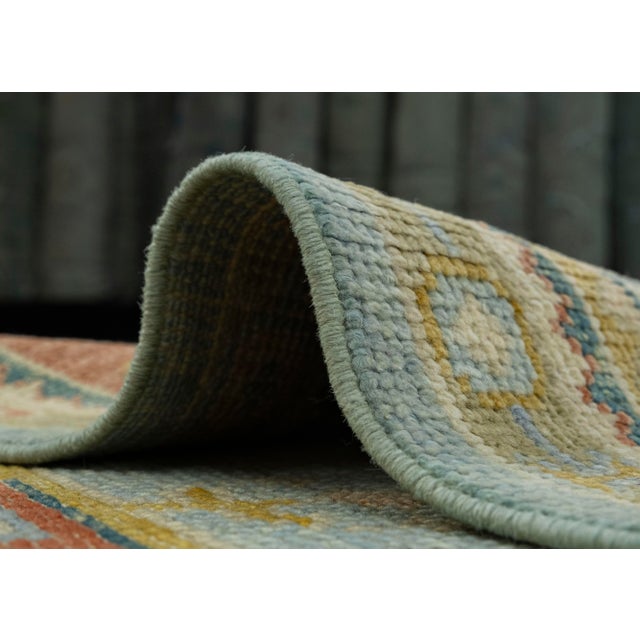 Textile Turkish Oushak Rug 2'11" x 7'7" #18004 For Sale - Image 7 of 8