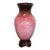 1920’s Japanese Art Deco Awaji Pottery Ceramic Mauve/Brown Mottled Footed Vase For Sale