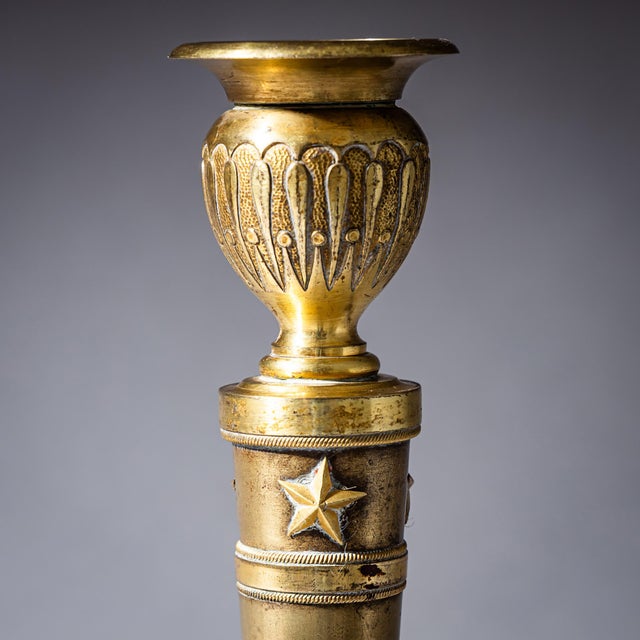 Brass Candleholders, France, 19th Century, Set of 2 For Sale - Image 4 of 7
