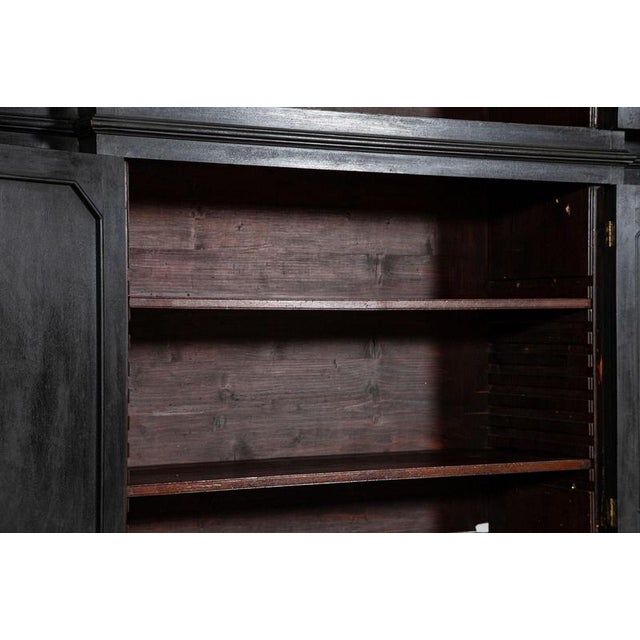 19th Century English Monumental Ebonised Mahogany Bookcase For Sale - Image 14 of 18
