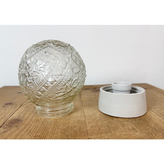 Vintage White Porcelain Ceiling Light, 1970s For Sale - Image 6 of 13