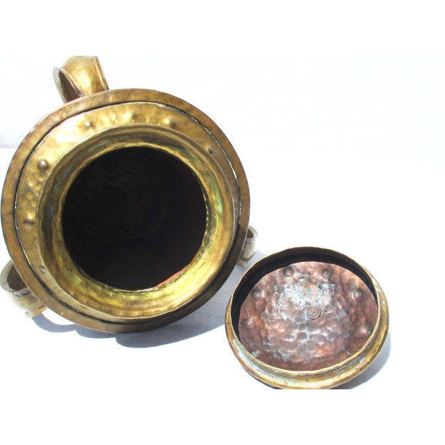 Metal Arts and Crafts Three Handled Trophy Cup For Sale - Image 7 of 11