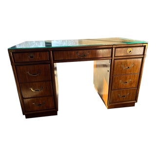 1960s Drexel Accolade Campaign Desk For Sale
