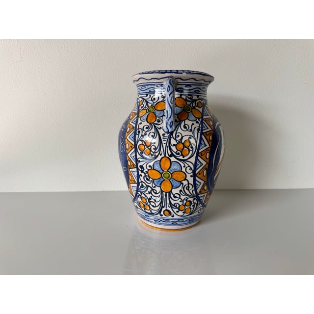 Italian Vintage Hand-Painted Italian Ceramic Urn / Vase/ Sold For Sale - Image 3 of 11