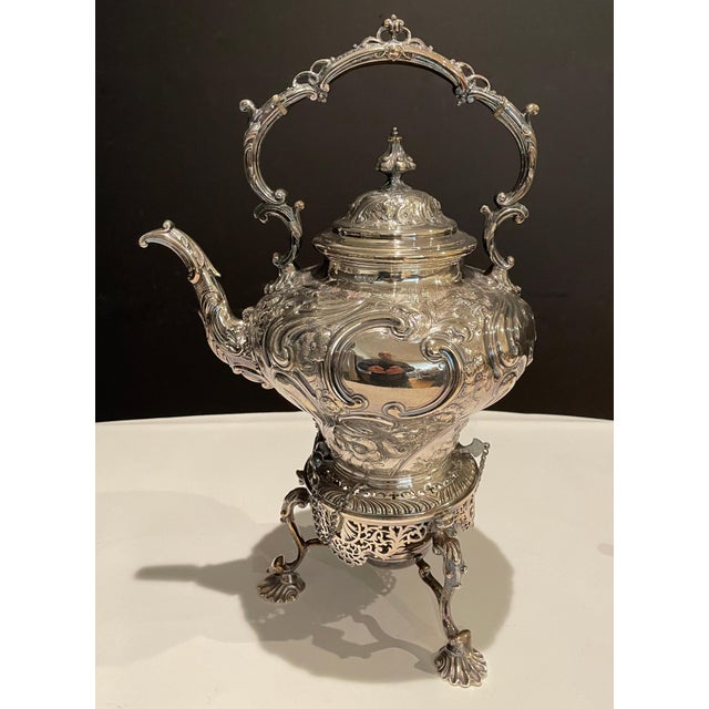 Mid 19th Century Antique Martin, Hall & Co. English Silver Plate Tea Set, 6 Pieces For Sale In New York - Image 6 of 10