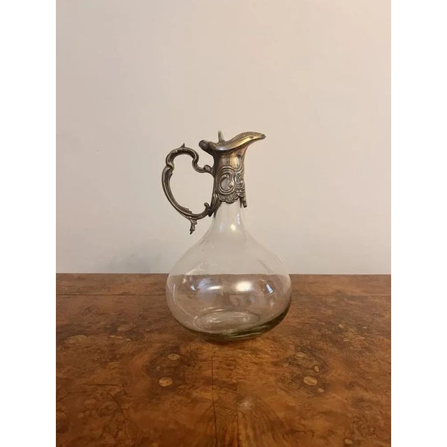 Late 19th Century Art Nouveau Silver-Plated Claret Jug, 1895 For Sale - Image 5 of 8