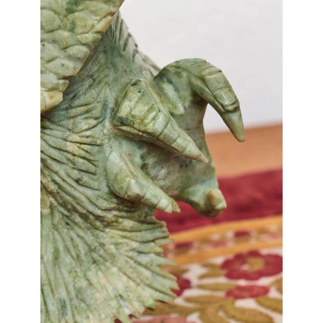 Hand-Carved Stylized Eagle in Soapstone For Sale - Image 9 of 12