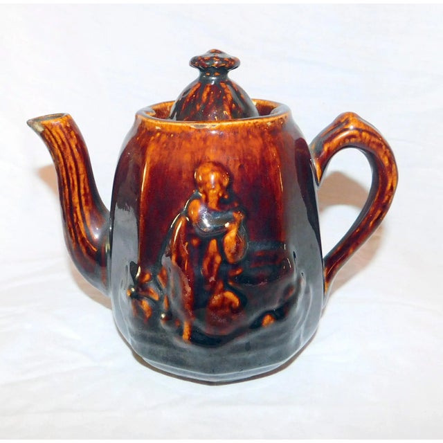 Ceramic Antique Rockinghamware Tea Pot For Sale - Image 7 of 7