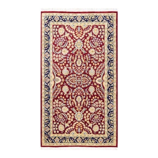 Mogul, One-of-a-Kind Hand-Knotted Area Rug - Red, 3' 1" x 5' 5" For Sale
