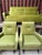 Chartreuse 1950s Set Chartreuse and Emerald Mid Century Settee and Arm Chairs For Sale - Image 8 of 9