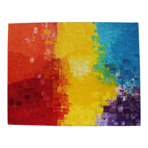 Large Abstract Oil Painting on Canvas "Galactic Solar Rays" Serg Graff, Coa