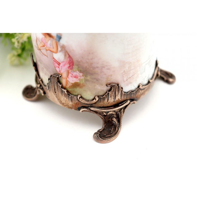 Porcelain Pot with Lid and Knob For Sale - Image 5 of 6