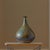 Mid-Century Modern studio pottery teardrop bottle vase, circa late 1960s–1970s Craft Revival era. Features a hand-thrown...