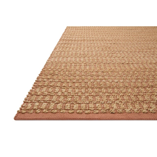 Contemporary Angela Rose x Loloi Colton Natural / Clay 18" x 18" Sample Rug For Sale - Image 3 of 8