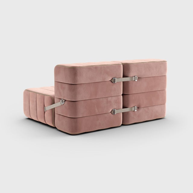 Modular Two-Seater Sofa in Barcelona Fabric by Ambivalenz, Set of 4 For Sale - Image 9 of 18