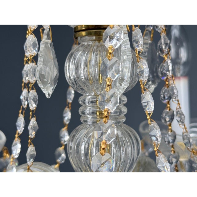 1960s Maria Theresa Style, Venetian Chandeliers, Crystal, Brass - a Pair For Sale - Image 11 of 18