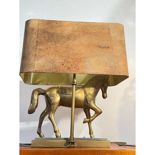 Vintage French Horse Table Lamp in Bronze from Maison Jansen, 1970s For Sale - Image 6 of 7