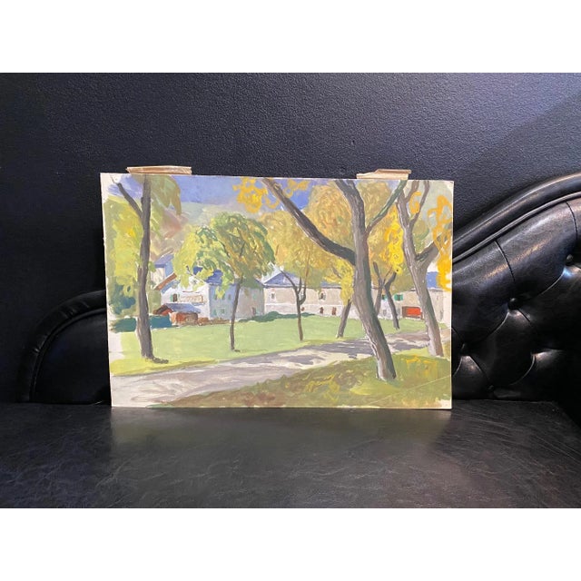 1920s Isaac Charles Goetz, The Castle Courtyard, 1920s, Watercolor For Sale - Image 5 of 7