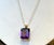 14 Ct Emerald Cut Amethyst Pendant/Neck 18Kt Gold + 14 Kt Yellow Gold Chain For Sale - Image 10 of 18