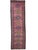 Antique Heriz Runner in Pink, Peacock Teal, Cantaloup, & Dirty Olive Rug 3.3 x 14 For Sale In Milwaukee - Image 6 of 14