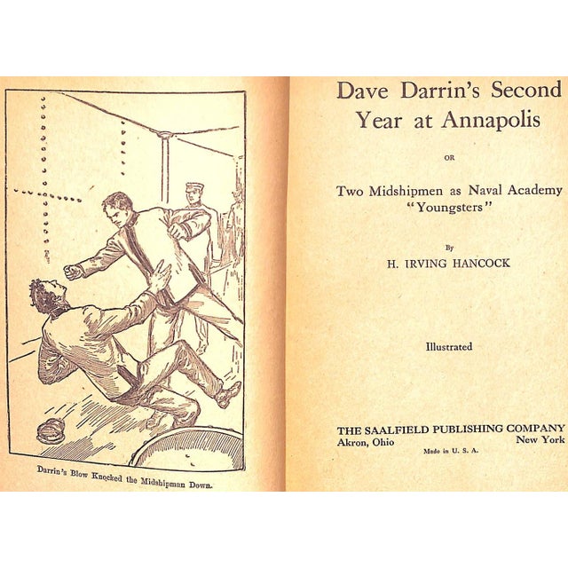 Traditional "Dave Darrin's Second Year at Annapolis" 1911 Hancock, H. Irving For Sale - Image 3 of 6