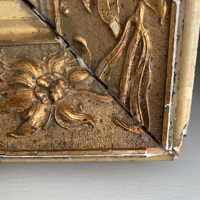 19th Century Scenic Oil on Canvas in Ornate Distressed Gold Gilt Frame - Signed For Sale - Image 11 of 12