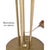 5-Head Gold Brass Mid-Century Modern Floor Lamp With Amber Glass Diffusers For Sale - Image 11 of 12