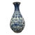 1990s Asian Style Blue & White Vase For Sale