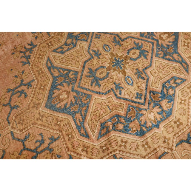Traditional Palace Size Salmon Antique Oushak Carpet For Sale - Image 3 of 6
