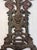 Metal Antique Ornate 1800's Victorian Cast Iron Lion Head Cold Painted Table Bench Leg For Sale - Image 7 of 9