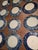 Vintage Collection of Bennington Blue Agate Cups and Saucers For Sale - Image 11 of 14