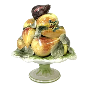 Vintage Nora Fenton Petite Majolica Fruit Centerpiece Made in Italy