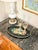Black Vintage Chippy Hand Painted Floral Toleware Tray For Sale - Image 8 of 8