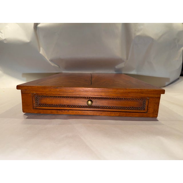 Early 19th Century Connecticut Portable Lap Desk With Drawer For Sale - Image 9 of 12