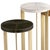 Traditional Regina Andrew Andres Hair on Hide Mixer Table Set, Brass For Sale - Image 3 of 8