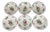 Streetlight Bowls with Tulip and Rose Pattern from KG Lunéville, 1980s, Set of 6 For Sale