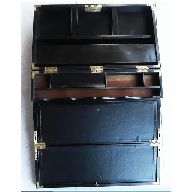 Antique Early 19th Century Anglo-Indian Fluted Writing Box with Secret Drawers, 1840s For Sale - Image 9 of 13